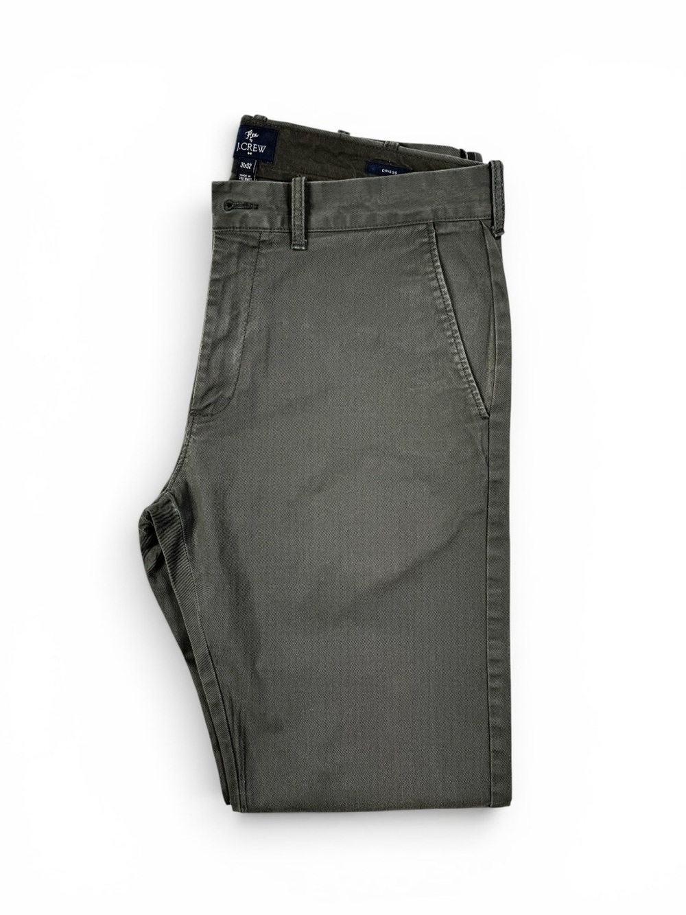 J.Crew Driggs Fit Chino Pants Olive Gray Tag 31x32 (31x30 fit) Men’s Flex